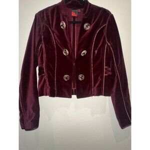 Debbie Shuchat Velvet Military Jacket